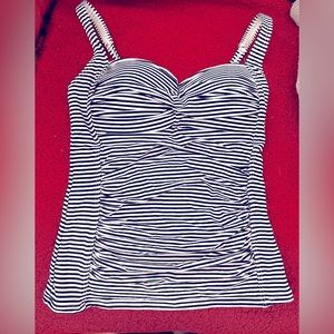 SOLD!! Bond-eye striped swim top